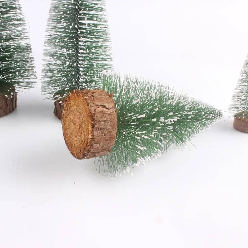 Snow Flocked Mini Christmas Trees DIY Miniature Pine Decorations For Holiday Displays 1