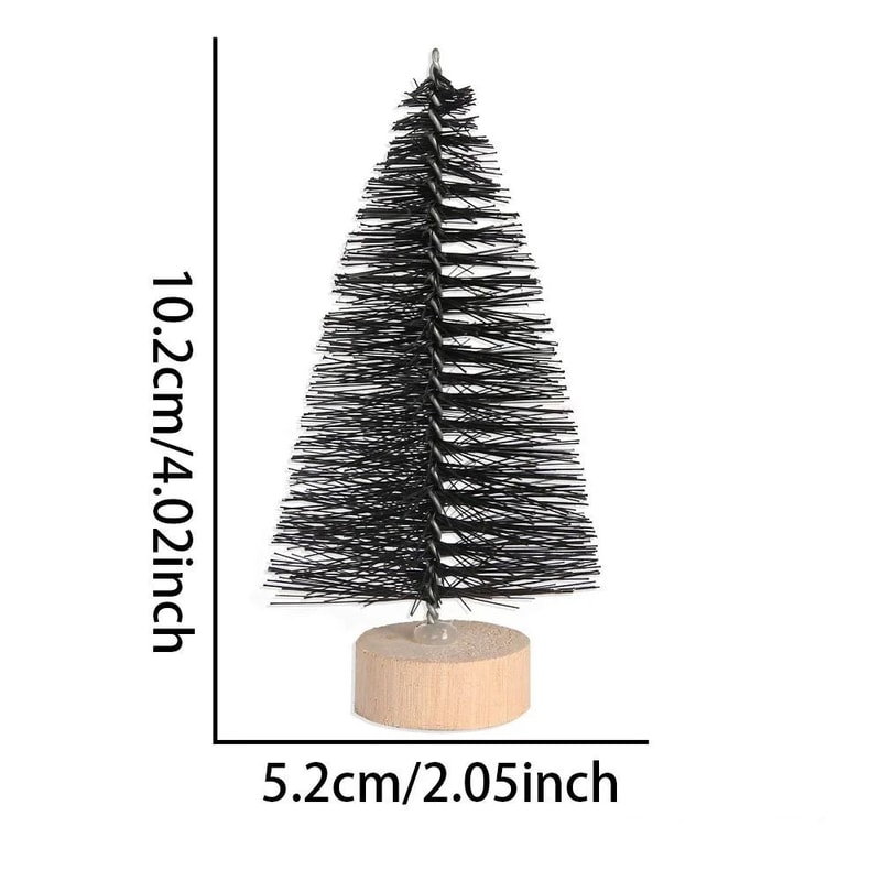 Snow Flocked Mini Christmas Trees DIY Miniature Pine Decorations For Holiday Displays 3