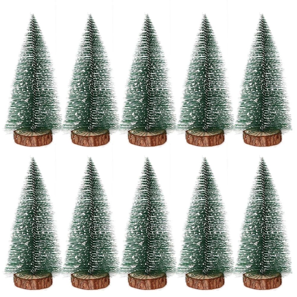 Snow Flocked Mini Christmas Trees DIY Miniature Pine Decorations For Holiday Displays 6