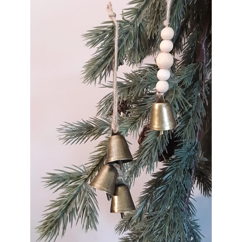 Vintage Hanging Cow Bells Christmas Ornaments Rustic Antique Bell Tree Decorations 4