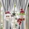 Christmas Curtain Clips Hooks Santa Snowman Retro Plaid Window Decoration 4