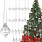 6pcs Acrylic Crystal Christmas Tree Pendant Transparent Diamond Holiday Hanging Ornaments 3