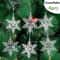 Transparent Acrylic Christmas Ornaments Set Deer Snowflake Tree Hanging Holiday Decor 6