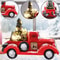 Retro Red Truck Christmas Table Ornament With Mini Tree Vintage Holiday Metal Decoration 6