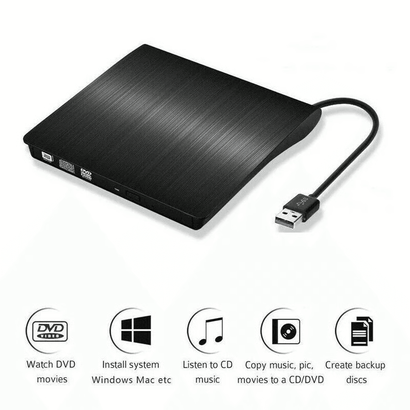 Slim External DVD Drive USB 30 CDDVD Burner Reader For Laptop PC And Mac 6