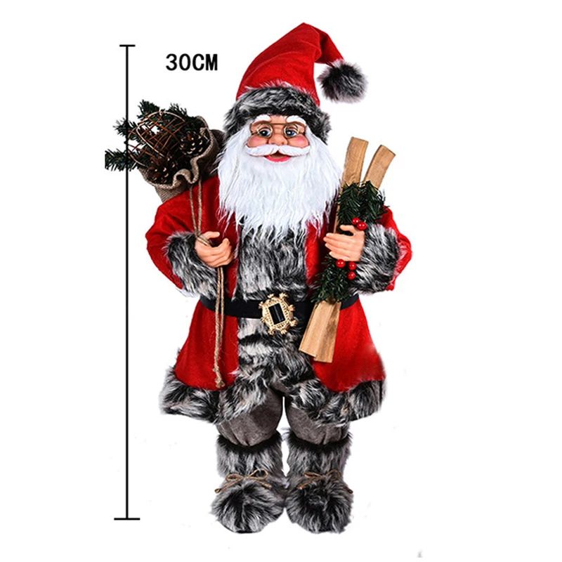 Standing Santa Claus Christmas Figurine Festive Holiday Window Table Decoration 20
