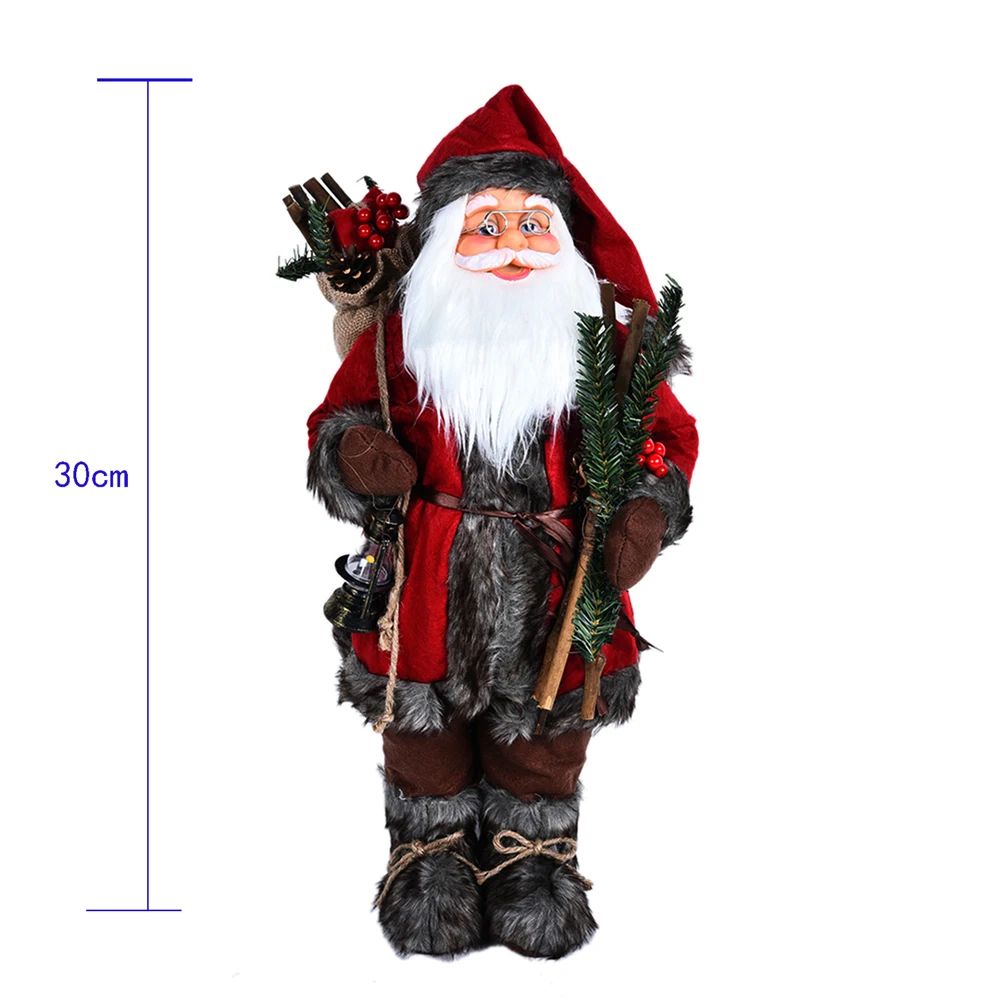 Standing Santa Claus Christmas Figurine Festive Holiday Window Table Decoration 21