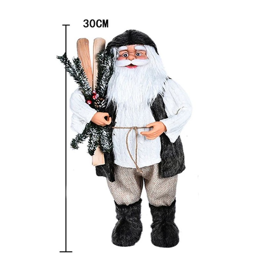 Standing Santa Claus Christmas Figurine Festive Holiday Window Table Decoration 22