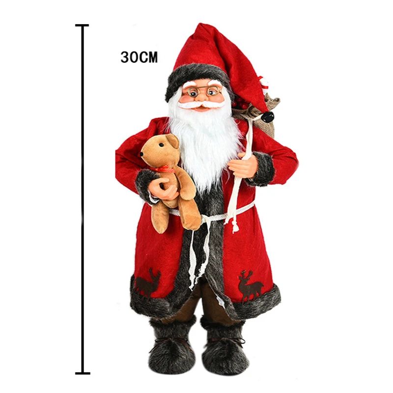 Standing Santa Claus Christmas Figurine Festive Holiday Window Table Decoration 23