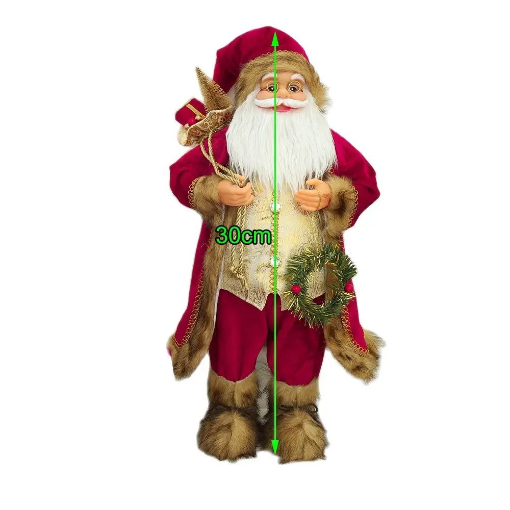 Standing Santa Claus Christmas Figurine Festive Holiday Window Table Decoration 27