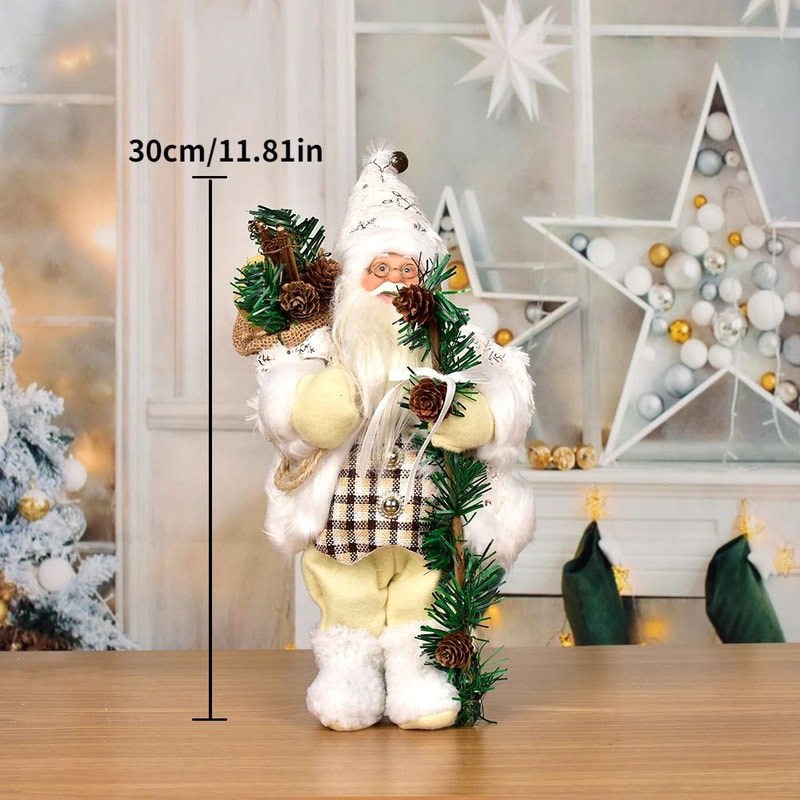 Standing Santa Claus Christmas Figurine Festive Holiday Window Table Decoration 28