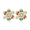 Christmas Rhinestone Snowflake Elk Stud Earrings Pearl Holiday Jewelry For Women 6