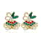 Christmas Rhinestone Snowflake Elk Stud Earrings Pearl Holiday Jewelry For Women 9