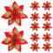Glitter Christmas Flower Tree Ornaments Artificial Poinsettia Decorations For Holiday Home Decor 3