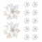 Glitter Christmas Flower Tree Ornaments Artificial Poinsettia Decorations For Holiday Home Decor 9