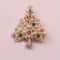 Colorful Christmas Tree Brooch Pin Festive Rhinestone Holiday Jewelry For Women 0
