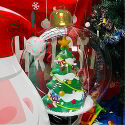 giant transparent inflatable christmas ball – outdoor pvc holiday yard decoration
