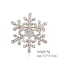 Rhinestone Snowflake Brooch Pin Elegant Winter Flower Collar Jewelry For Women Men 4
