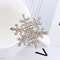 Rhinestone Snowflake Brooch Pin Elegant Winter Flower Collar Jewelry For Women Men 5