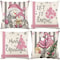 Christmas Snowman Throw Pillow Cover Festive Linen Cushion Case For Sofa Holiday Decor 4