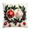 Christmas Snowman Plush Throw Pillow Cover Festive Linen Sofa Cushion Case For Holiday Home Decor 6