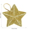 24pcs Gold Glitter Star Christmas Ornaments Sparkling Hanging Tree Decorations For Holiday Party 2