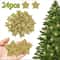 24pcs Gold Glitter Star Christmas Ornaments Sparkling Hanging Tree Decorations For Holiday Party 0
