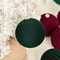 Wine Red Flocked Christmas Ball Ornaments Set Velvet Xmas Tree Hanging Decorations For Holiday Hom 0