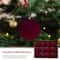Wine Red Flocked Christmas Ball Ornaments Set Velvet Xmas Tree Hanging Decorations For Holiday Hom 5
