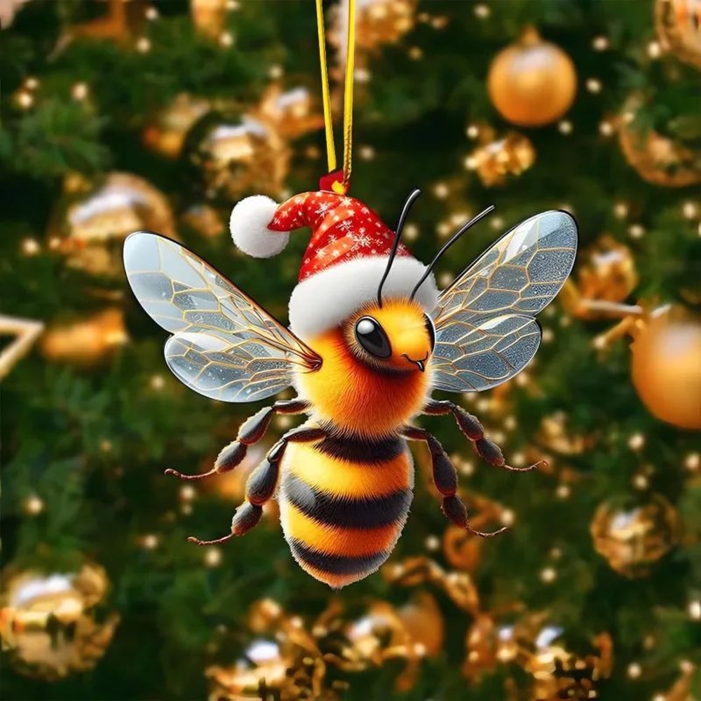 Cartoon Acrylic Christmas Tree Hanging Ornament 2D Flat Xmas Tree Pendant For Holiday Tree Home D 19