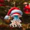 Cartoon Acrylic Christmas Tree Hanging Ornament 2D Flat Xmas Tree Pendant For Holiday Tree Home D 21