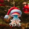 Cartoon Acrylic Christmas Tree Hanging Ornament 2D Flat Xmas Tree Pendant For Holiday Tree Home D 21