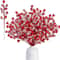 Snow Frosted Artificial Red Holly Berry Stems Christmas Berry Picks For Tree Wreath Holiday DIY D 4