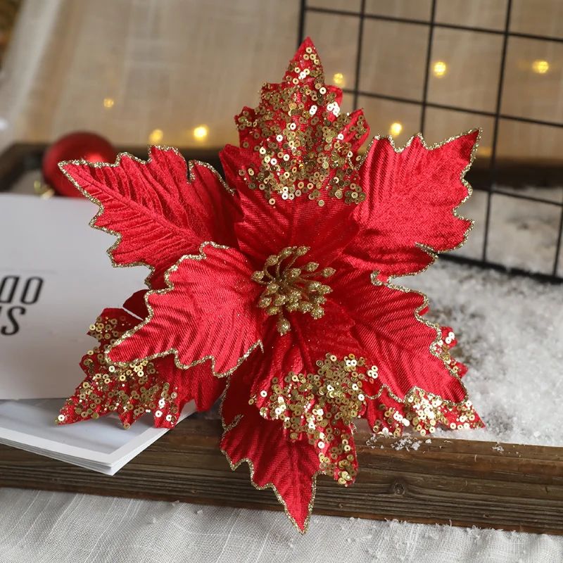 Artificial Dried Flower Stem For Christmas Tree Decor Rustic Wedding Holiday Floral Decoration 6