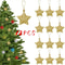 Gold Glitter Star Christmas Tree Ornaments FivePoint Hanging Star Decorations For Holiday Home Dec 5