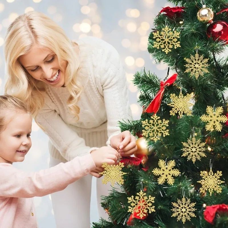 Paper Snowflake Christmas Hanging Ornaments Winter Tree Ceiling Decorations For Holiday Home Deco 4