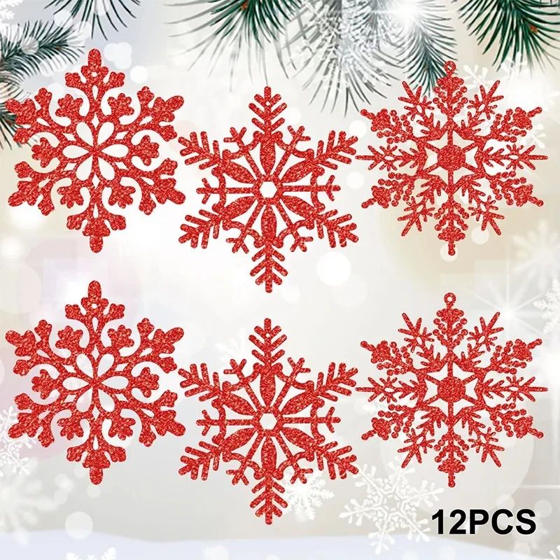 Paper Snowflake Christmas Hanging Ornaments Winter Tree Ceiling Decorations For Holiday Home Deco 6