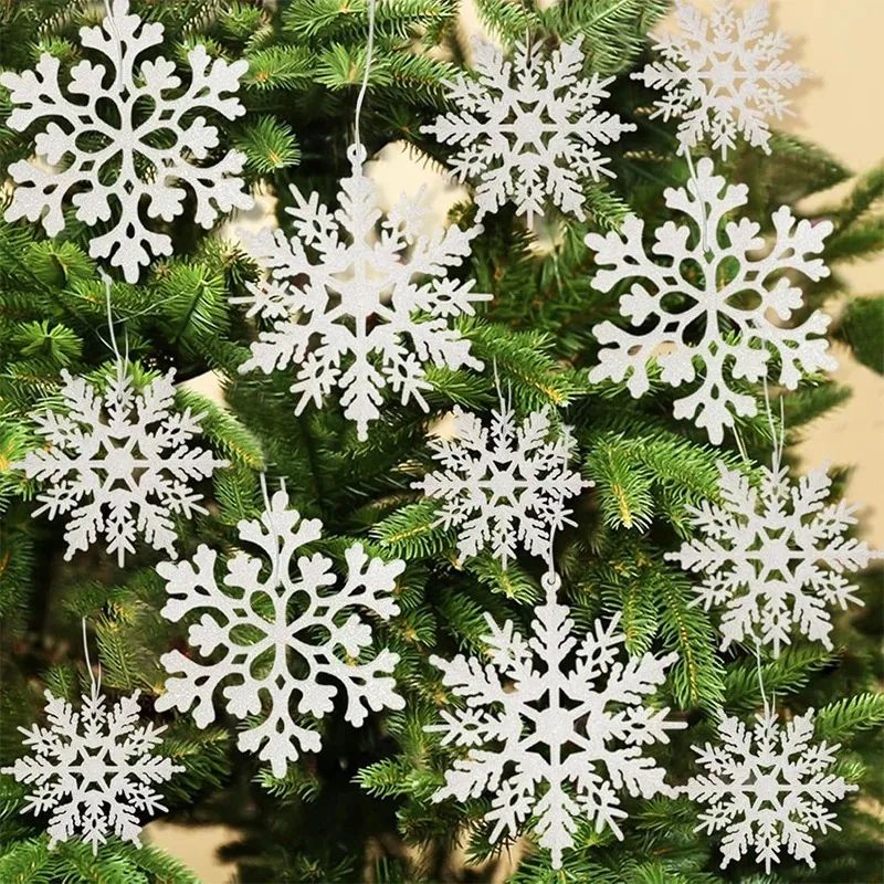 Paper Snowflake Christmas Hanging Ornaments Winter Tree Ceiling Decorations For Holiday Home Deco 8