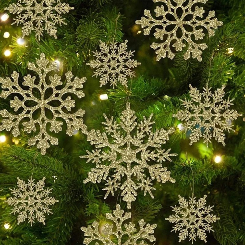 Paper Snowflake Christmas Hanging Ornaments Winter Tree Ceiling Decorations For Holiday Home Deco 10
