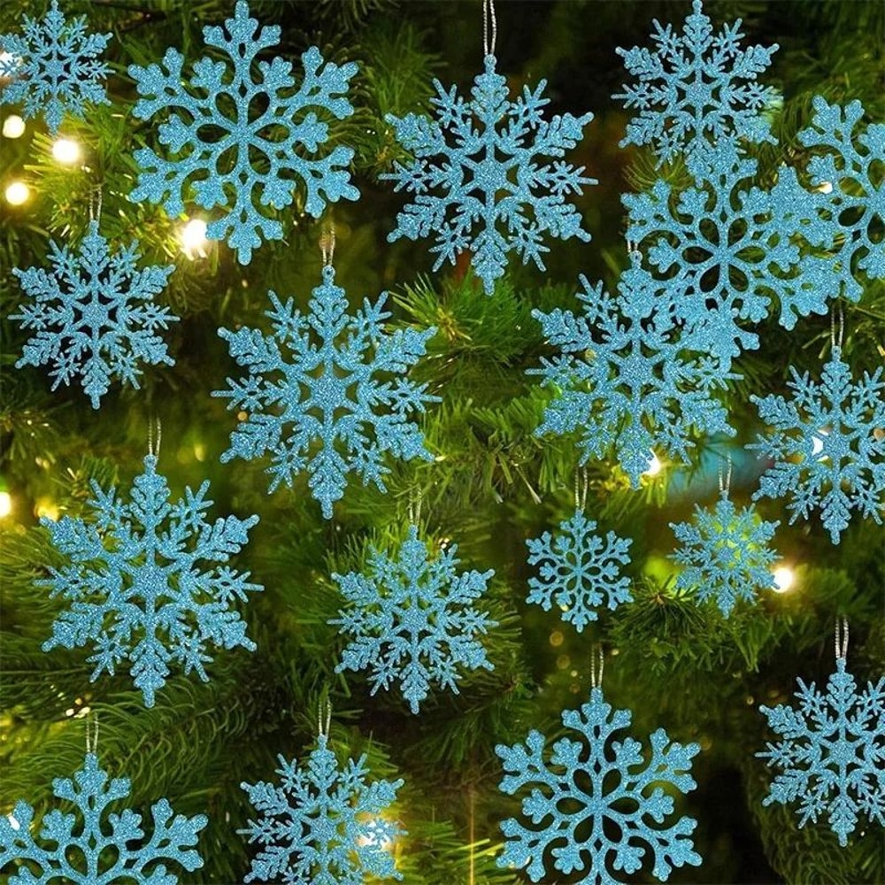Paper Snowflake Christmas Hanging Ornaments Winter Tree Ceiling Decorations For Holiday Home Deco 12