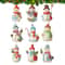 Wooden Snowman Christmas Tree Ornaments Set Rustic Hanging Snowman Decorations For Holiday Home De 4
