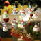 Wooden Snowman Christmas Tree Ornaments Set Rustic Hanging Snowman Decorations For Holiday Home De 2