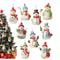 Wooden Snowman Christmas Tree Ornaments Set Rustic Hanging Snowman Decorations For Holiday Home De 3