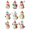Wooden Snowman Christmas Tree Ornaments Set Rustic Hanging Snowman Decorations For Holiday Home De 6