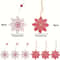 Rustic Wooden Snowflake Star Christmas Ornaments Natural Wood Hanging Tree Decorations For Holida 5