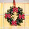 Red Velvet Christmas Wreath Bows 10pcs Holiday Tree Garland Decorative Bows For Festive Home Deco