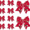 Red Velvet Christmas Wreath Bows 10pcs Holiday Tree Garland Decorative Bows For Festive Home Deco