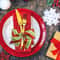 Glitter Red Green Stripe Christmas Burlap Bows 10PCS Festive Wreath Tree Decoration Bows 3