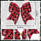 Red Black Buffalo Plaid Christmas Wreath Bows 10 Pcs Snowflake Burlap Tree Door Decoration Bows 4