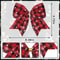 Red Black Buffalo Plaid Christmas Wreath Bows 10 Pcs Snowflake Burlap Tree Door Decoration Bows 4